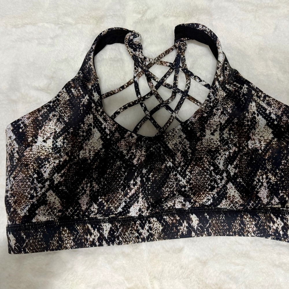 Women's Snakeskin Print Sports Bra -CVG